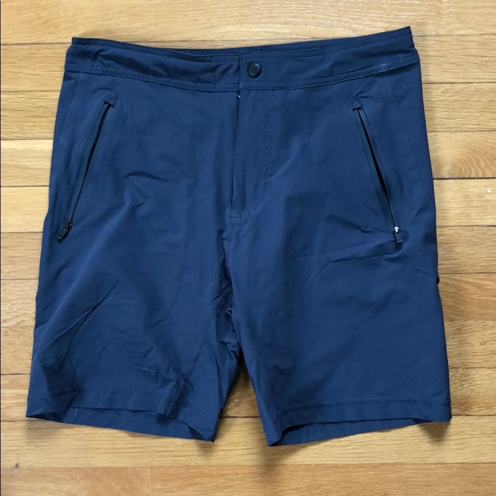 Mack Weldon Radius Flex Blue Men’s Shorts – Size Small – Performance Stretch
